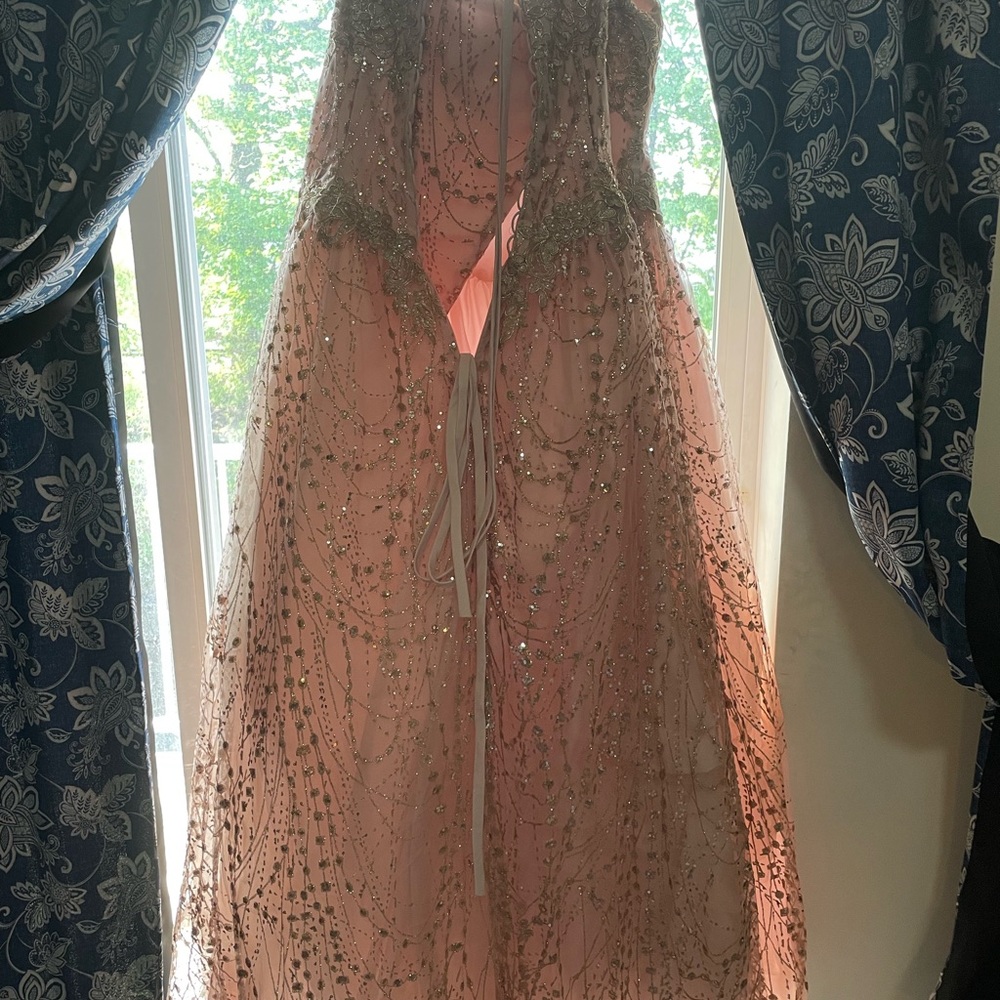 Selling a beautiful rose gold and pink aspeed dress.Size 3XL - Picture 4 of 6